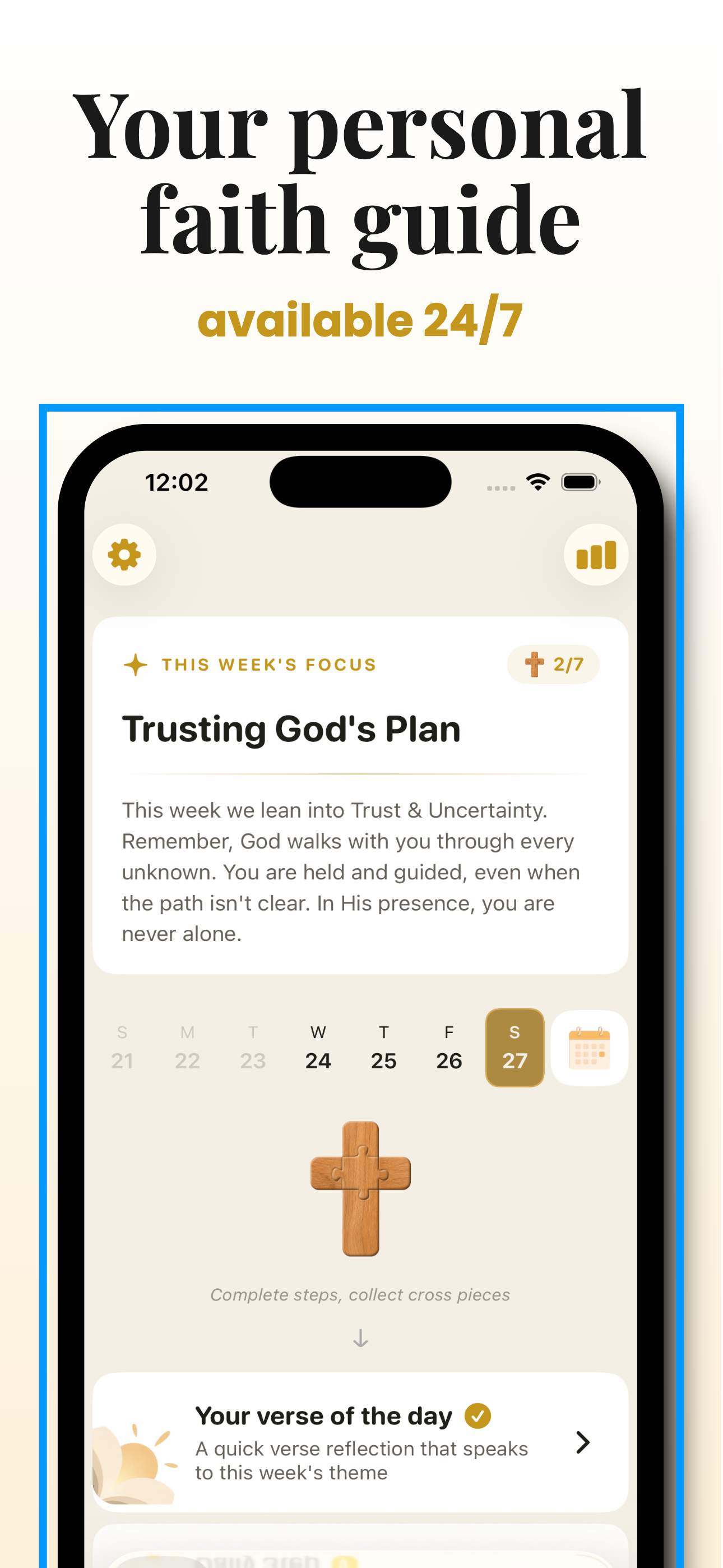 FirmLight home screen showing this week's focus