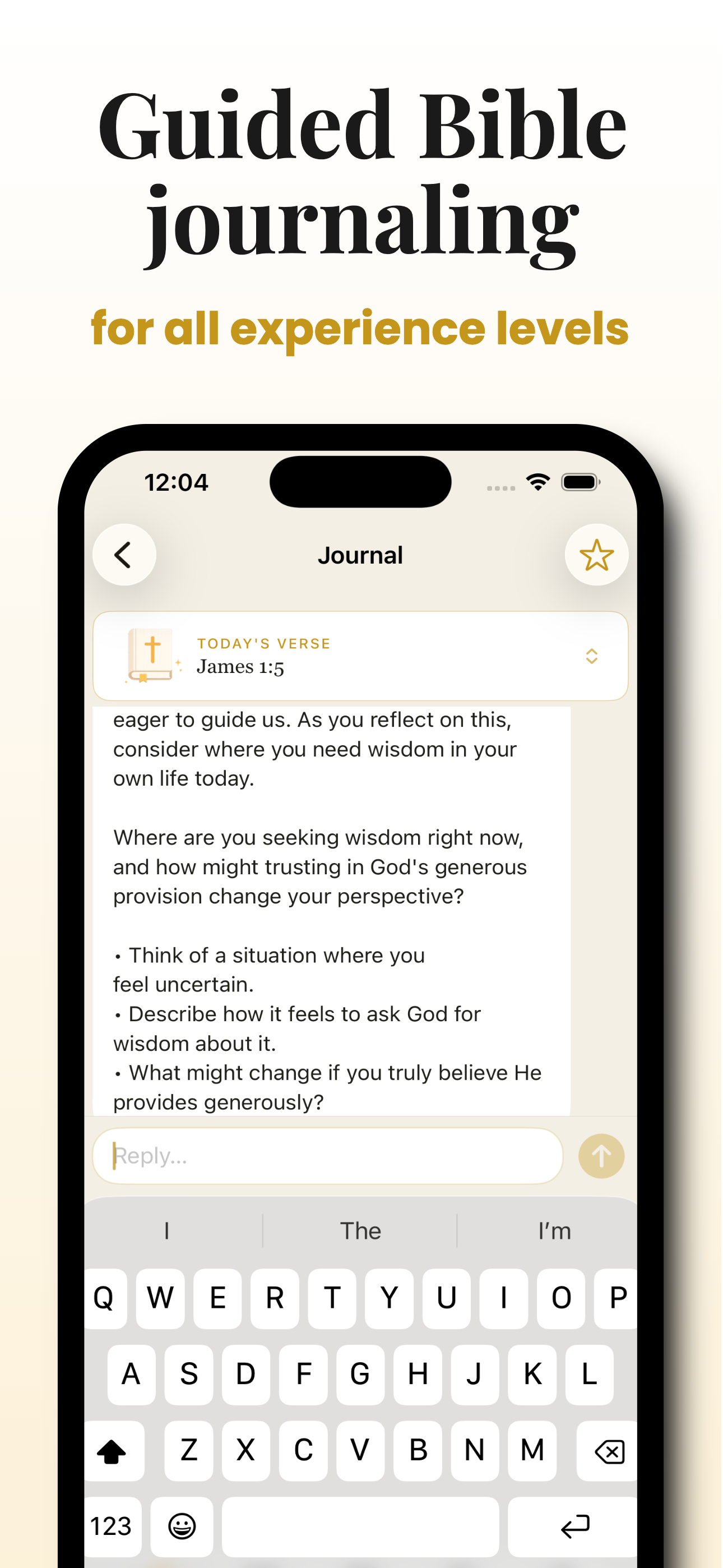 FirmLight guided Bible journaling on today's verse